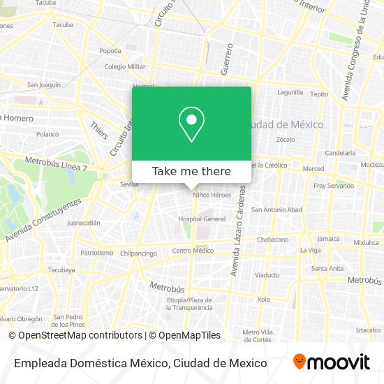 Empleada Doméstica México map