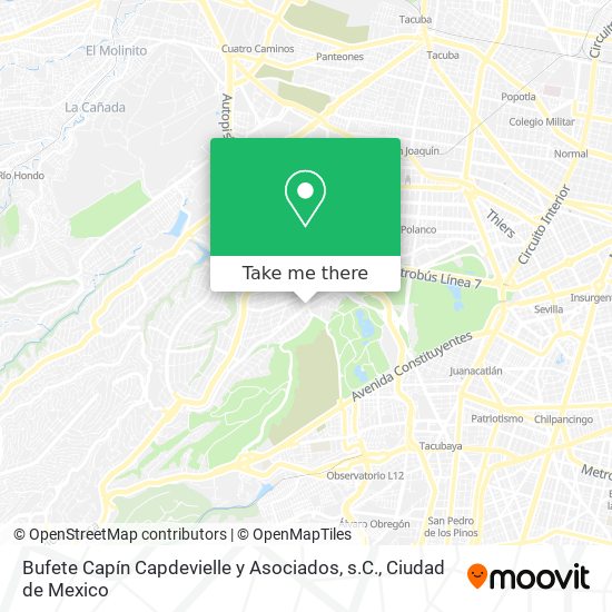 Bufete Capín Capdevielle y Asociados, s.C. map