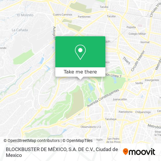 BLOCKBUSTER DE MÉXICO, S.A. DE C.V. map