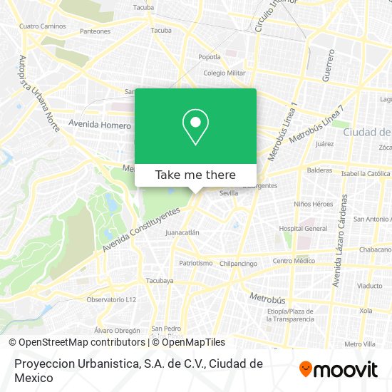 Proyeccion Urbanistica, S.A. de C.V. map
