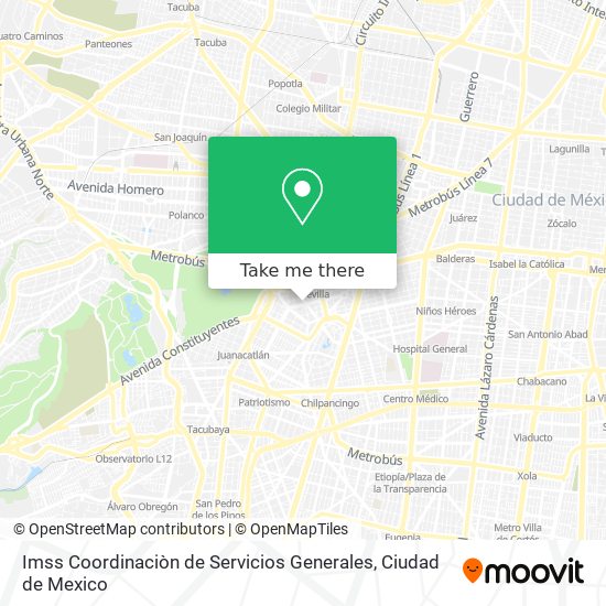 Imss Coordinaciòn de Servicios Generales map