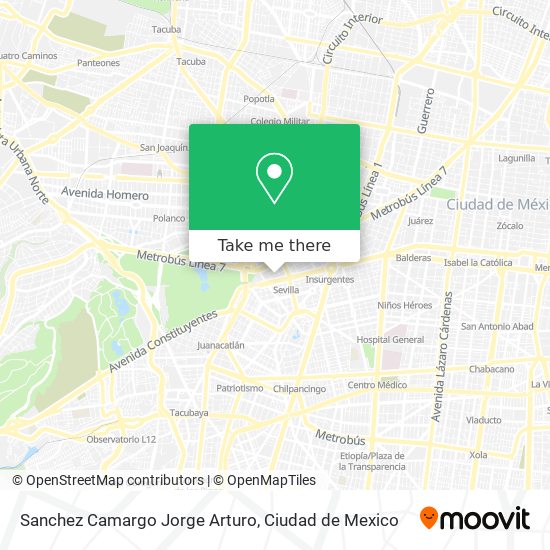 Sanchez Camargo Jorge Arturo map