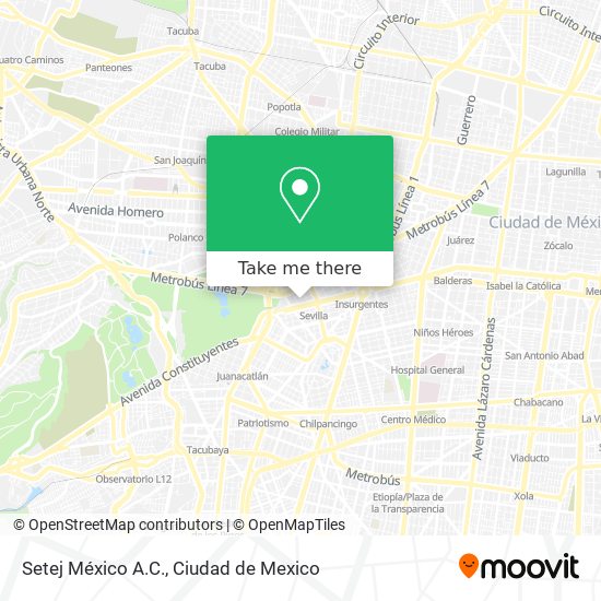 Mapa de Setej México A.C.