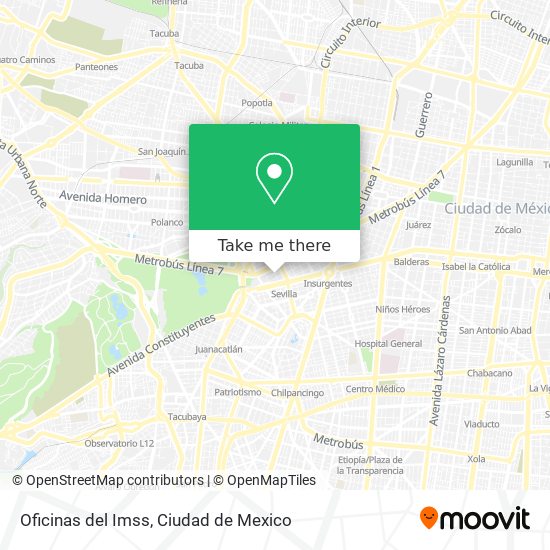Oficinas del Imss map