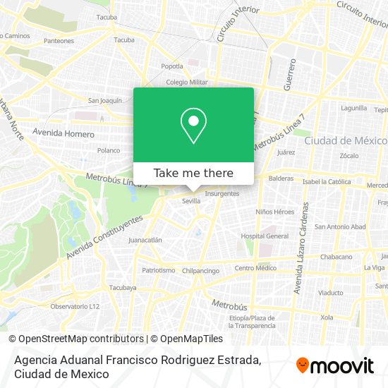 Mapa de Agencia Aduanal Francisco Rodriguez Estrada
