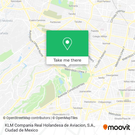 KLM Compania Real Holandesa de Aviacion, S.A. map