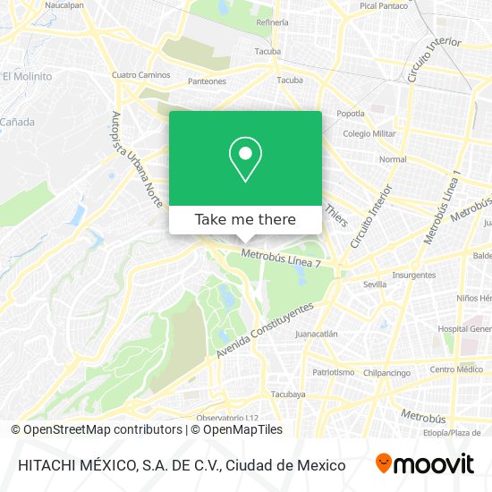Mapa de HITACHI MÉXICO, S.A. DE C.V.