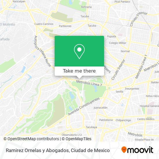 Mapa de Ramirez Ornelas y Abogados