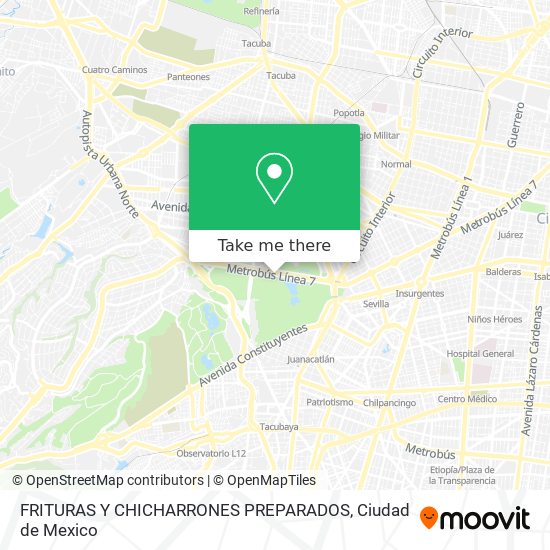 FRITURAS Y CHICHARRONES PREPARADOS map