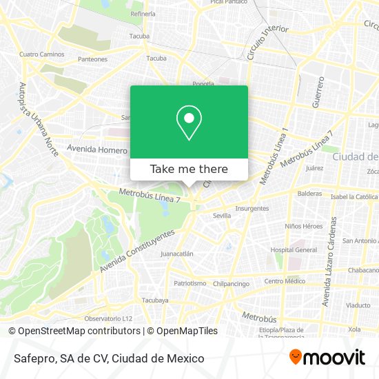 Safepro, SA de CV map