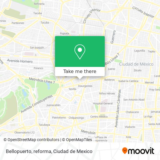 Mapa de Bellopuerto, reforma