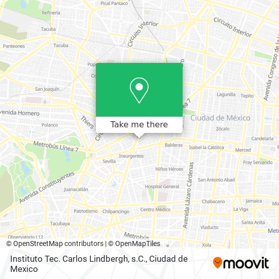 Instituto Tec. Carlos Lindbergh, s.C. map