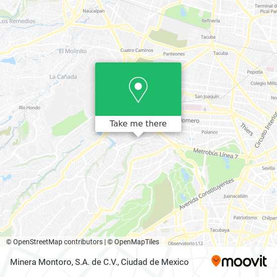 Minera Montoro, S.A. de C.V. map