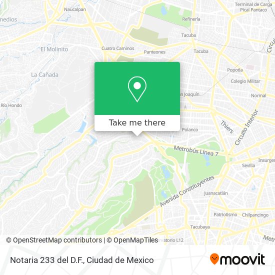Mapa de Notaria 233 del D.F.