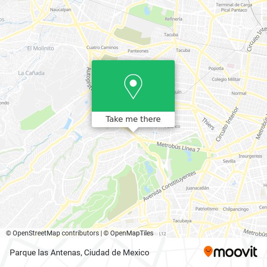 Parque las Antenas map