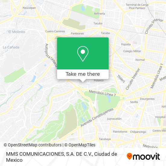 Mapa de MMS COMUNICACIONES, S.A. DE C.V.