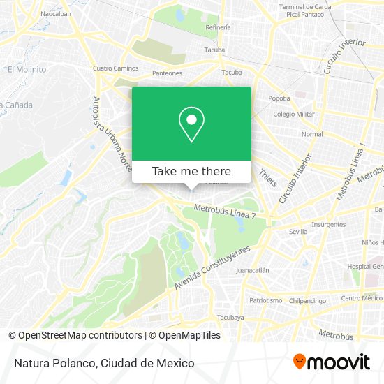 Natura Polanco map