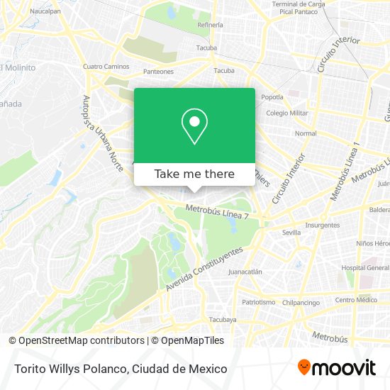 Torito Willys Polanco map