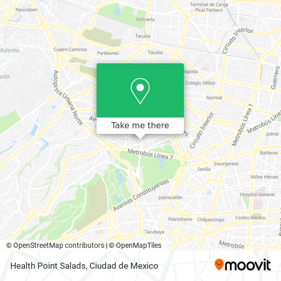 Mapa de Health Point Salads