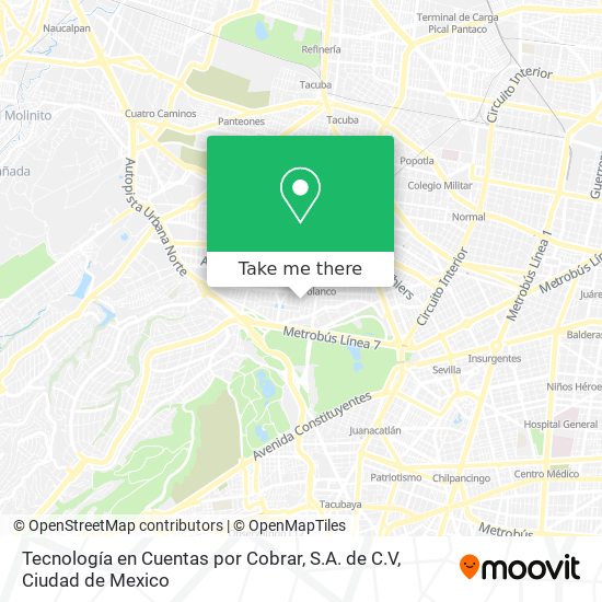 Tecnología en Cuentas por Cobrar, S.A. de C.V map