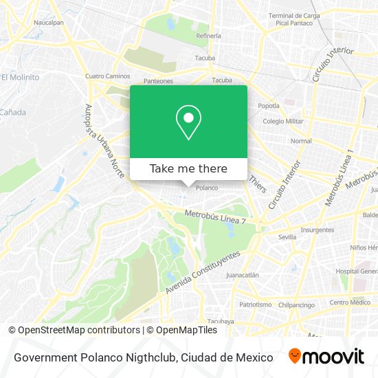 Government Polanco Nigthclub map