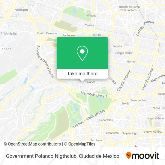 Government Polanco Nigthclub map