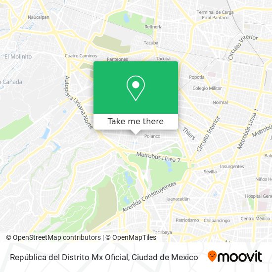 República del Distrito Mx Oficial map