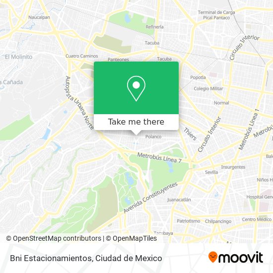 Bni Estacionamientos map