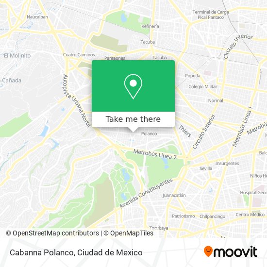 Cabanna Polanco map
