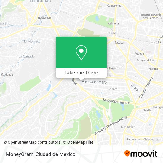 Mapa de MoneyGram