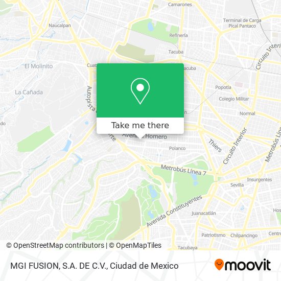 MGI FUSION, S.A. DE C.V. map