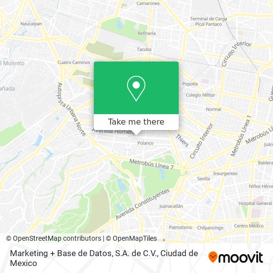 Marketing + Base de Datos, S.A. de C.V. map