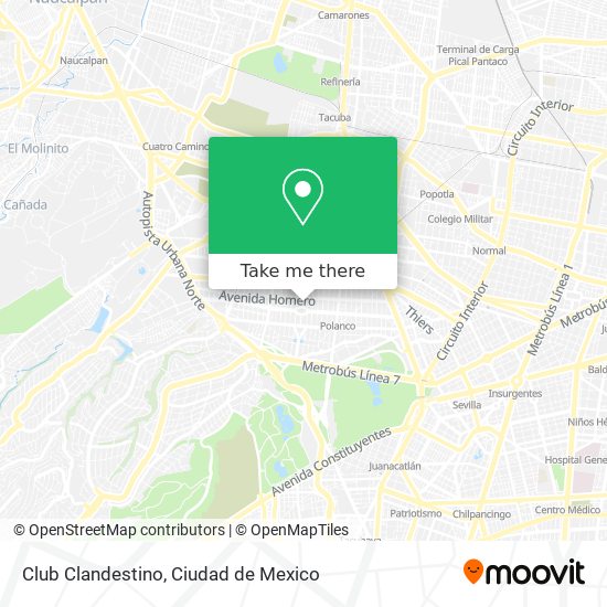 Club Clandestino map