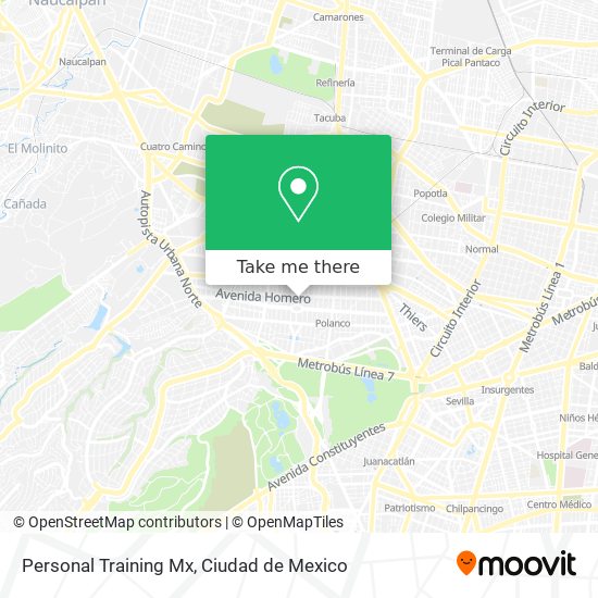 Mapa de Personal Training Mx