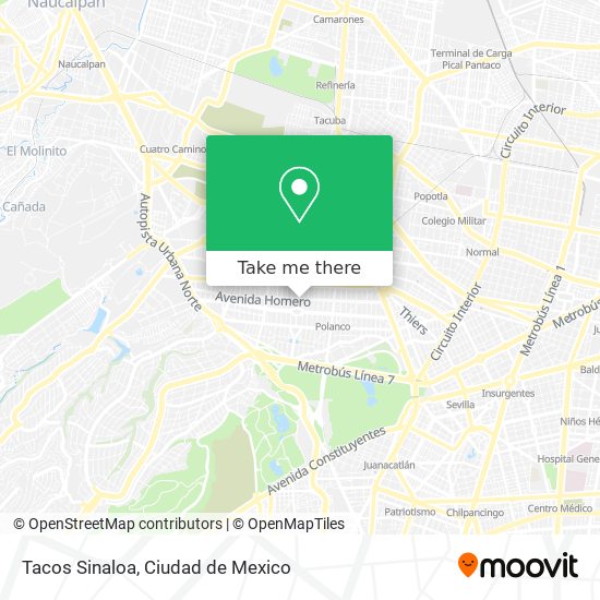 Tacos Sinaloa map