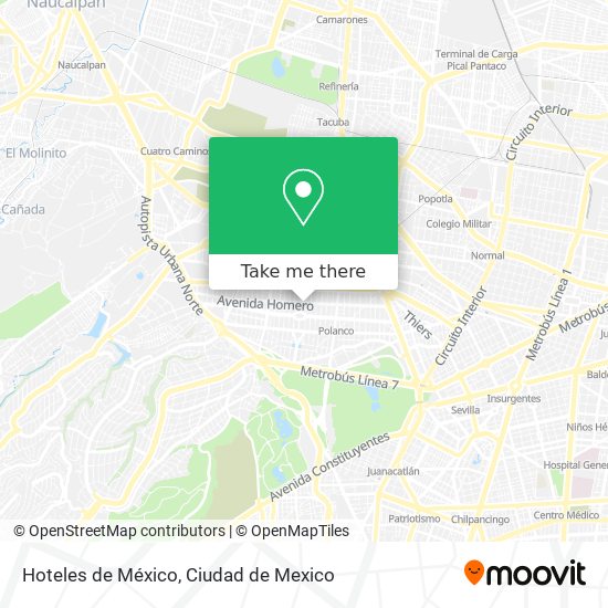 Mapa de Hoteles de México