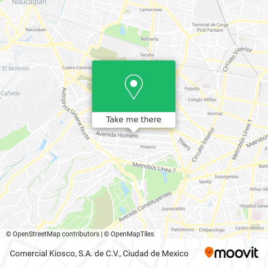 Comercial Kiosco, S.A. de C.V. map