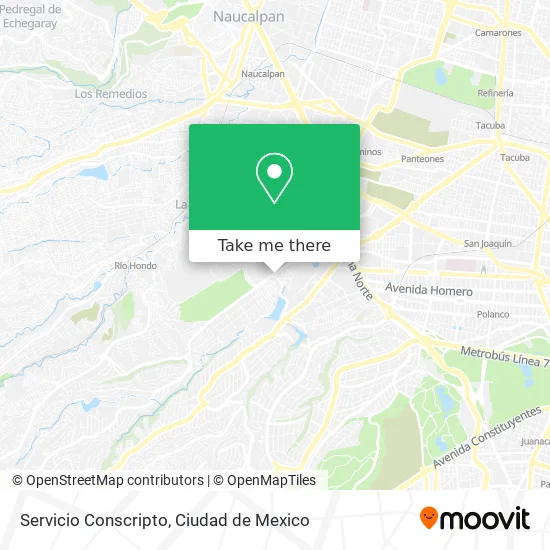 Servicio Conscripto map