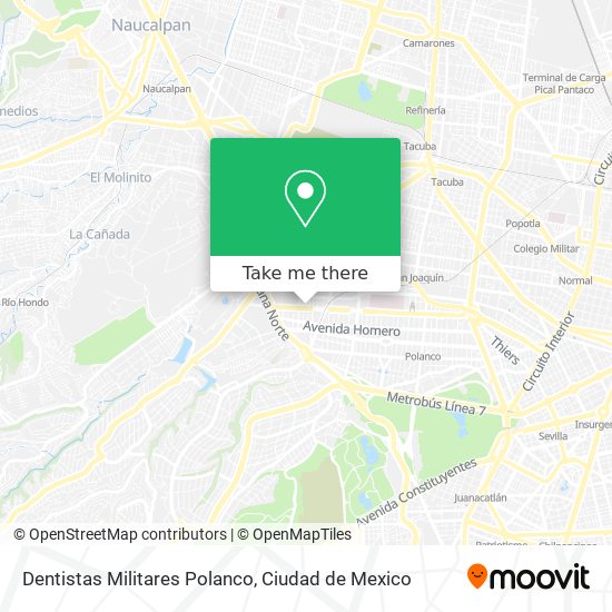 Mapa de Dentistas Militares Polanco