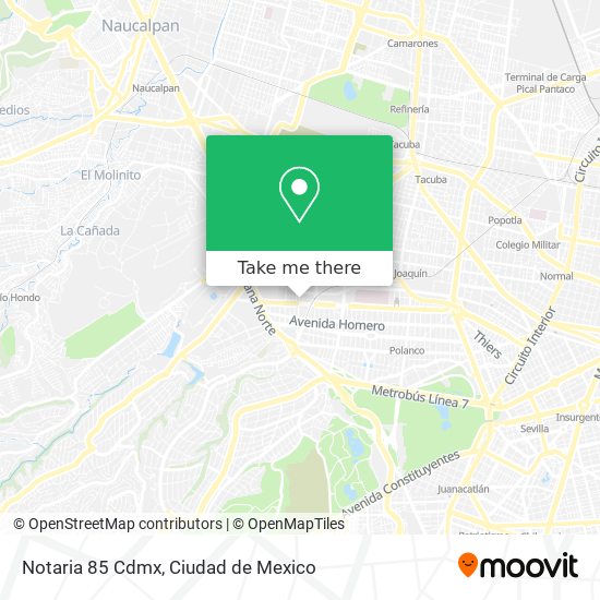 Notaria 85 Cdmx map