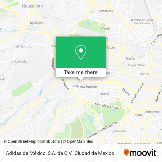 Adidas de México, S.A. de C.V. map