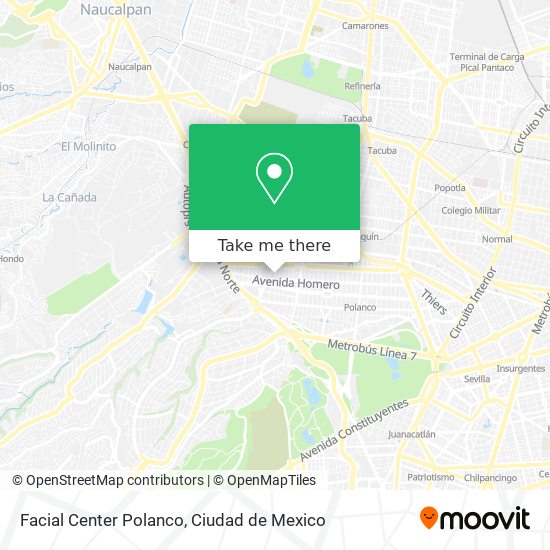 Facial Center Polanco map