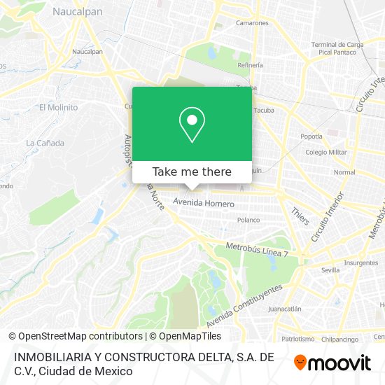 INMOBILIARIA Y CONSTRUCTORA DELTA, S.A. DE C.V. map