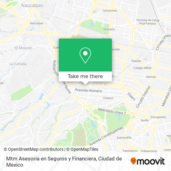 Mapa de Mtm Asesoria en Seguros y Financiera