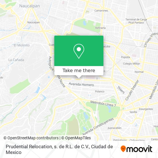 Prudential Relocation, s. de R.L. de C.V. map