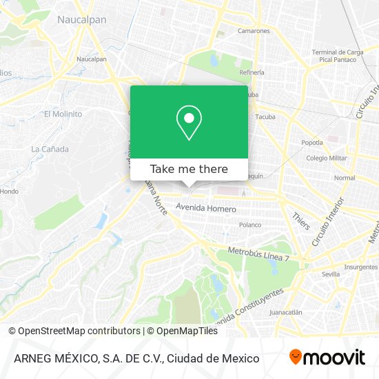 ARNEG MÉXICO, S.A. DE C.V. map