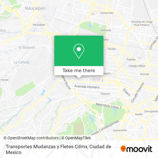 Transportes Mudanzas y Fletes Cdmx map