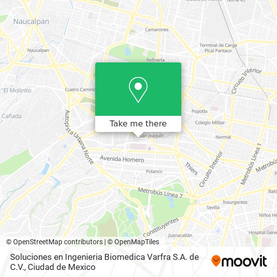 Mapa de Soluciones en Ingenieria Biomedica Varfra S.A. de C.V.