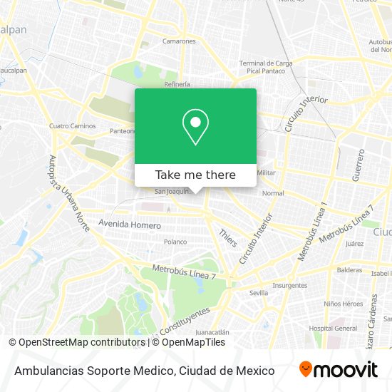 Mapa de Ambulancias Soporte Medico