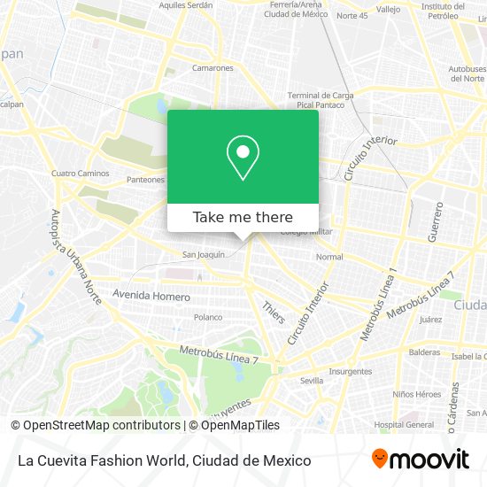 Mapa de La Cuevita Fashion World